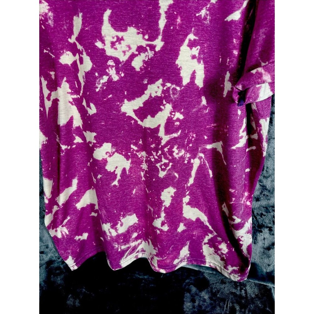 Women’s Shirt Good Vibes Only Tie-Dye Bleached Purple Size Extra Large - Picture 12 of 12